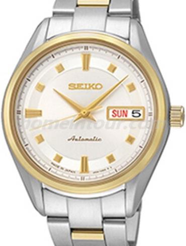 精工SRP894J1情侣表Presage系列-间金色表带/表径34mm