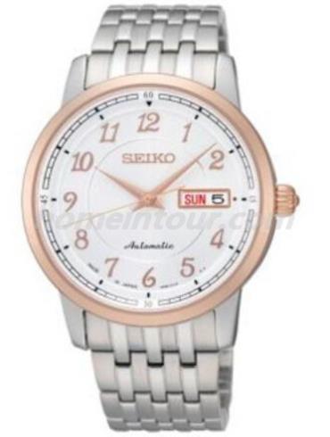 精工SRP334J1男表Presage系列-银色表带/表径38mm