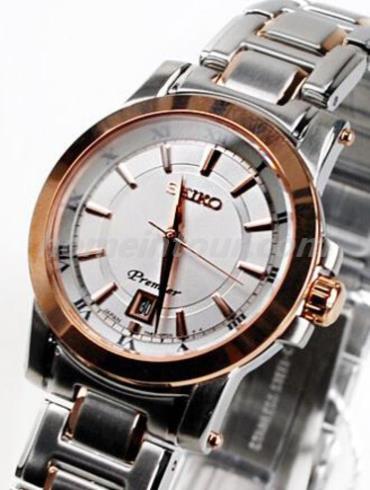 精工SXDF46J1女表Premier系列-银色表带/表径27.7mm