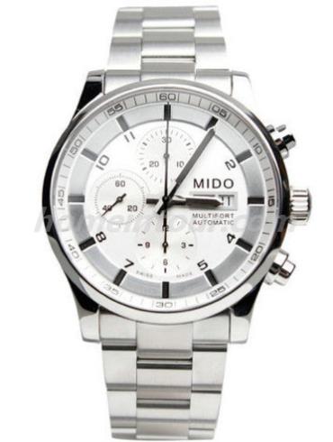 美度M005.614.037.01男表舵手系列-银色表带/表径44mm