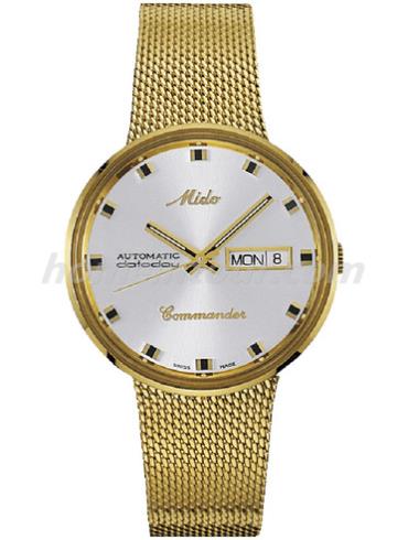 美度M8429.3.21.1男表指挥官系列-金色表带/表径37mm