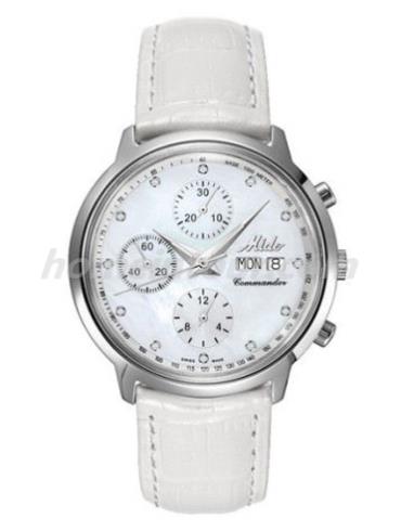 美度M8885.4.69.6男表指挥官系列-白色表带/表径—mm