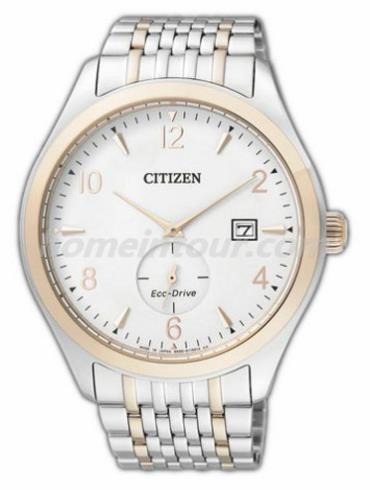 西铁城BV1104-54A男表光动能系列-间金色表带/表径43mm