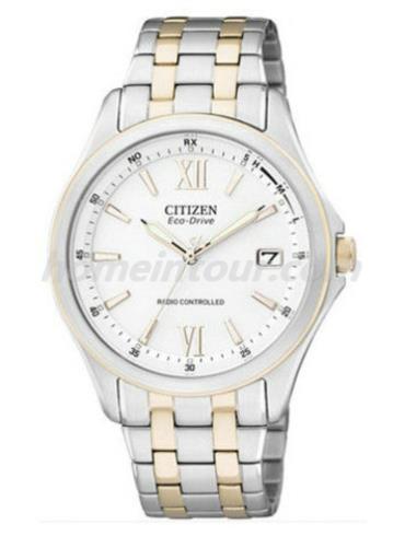 西铁城AS5044-59A男表光动能系列-间金色表带/表径38mm