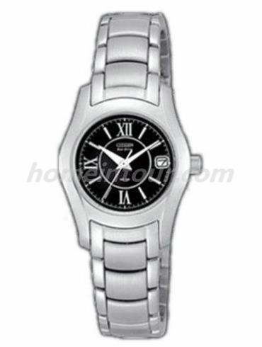 西铁城EW0620-61E女表光动能系列-银色表带/表径25mm