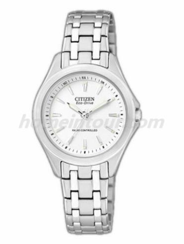 西铁城ES5040-51A女表光动能系列-银色表带/表径29mm