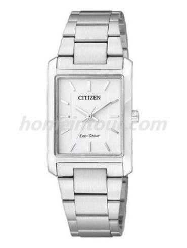 西铁城EP5910-59A女表光动能系列-银色表带/表径25x24mm