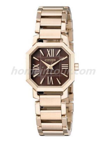 西铁城EP5892-59W女表光动能系列-金色表带/表径23x23mm