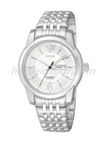 西铁城PD3427-54AB女表机械系列-银色表带/表径32mm