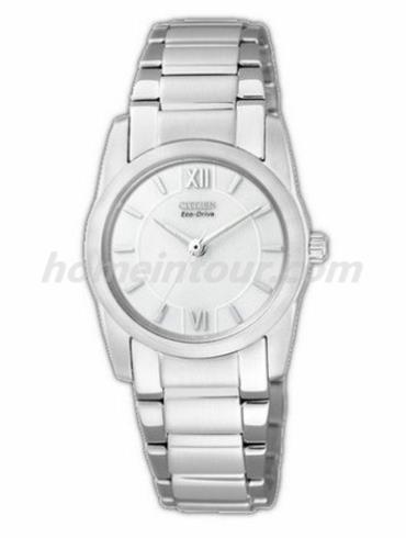 西铁城EP5781-50A女表光动能系列-银色表带/表径28.1mm