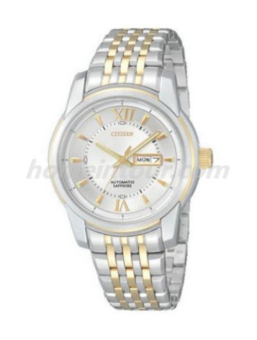 西铁城PD3424-52AB女表机械系列-间金色表带/表径32mm