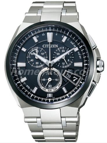 西铁城BY0074-50E男表光动能系列-银色表带/表径42mm