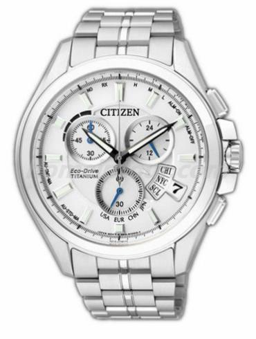 西铁城BY0051-55A男表光动能系列-银色表带/表径43mm