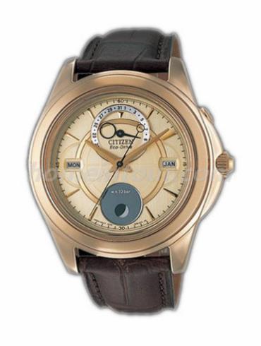 西铁城BU0003-02PB男表光动能系列-棕色表带/表径42mm