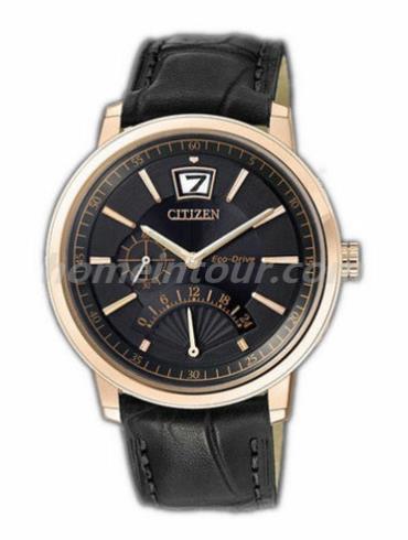 西铁城BR0076-07E男表光动能系列-黑色表带/表径39mm