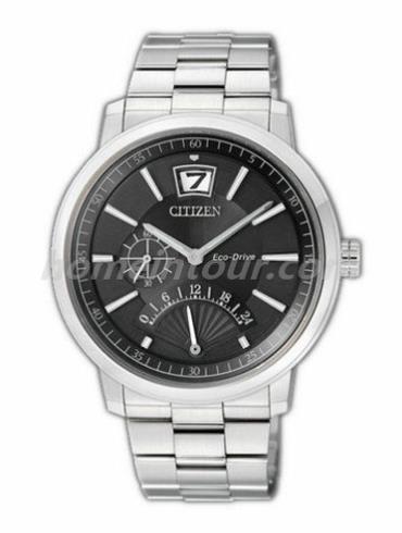 西铁城BR0075-51E男表光动能系列-银色表带/表径40mm