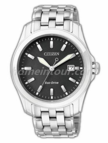 西铁城BM6731-53E男表光动能系列-银色表带/表径40mm