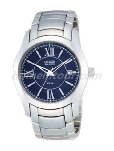 西铁城BM1150-61L男表光动能系列-银色表带/表径37mm