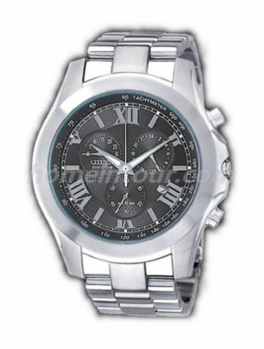 西铁城AT1111-59E男表光动能系列-银色表带/表径44mm