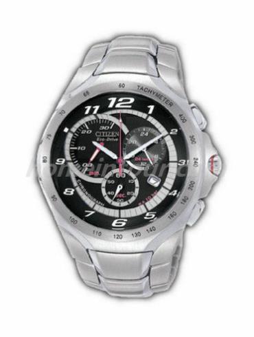 西铁城AT1096-51F男表光动能系列-银色表带/表径41mm