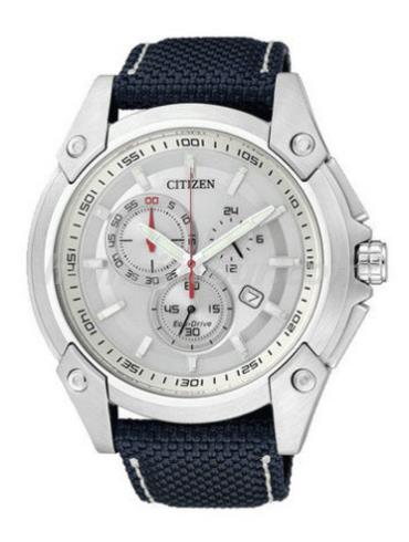 西铁城AT0851-15A男表光动能系列-蓝色表带/表径43mm