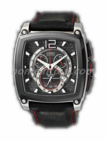 西铁城AT0730-01E男表光动能系列-黑色表带/表径39x39mm