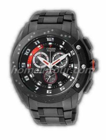 西铁城AT0729-51E男表光动能系列-黑色表带/表径44mm