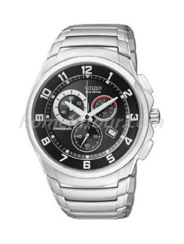 西铁城AT0690-55E男表光动能系列-银色表带/表径41mm