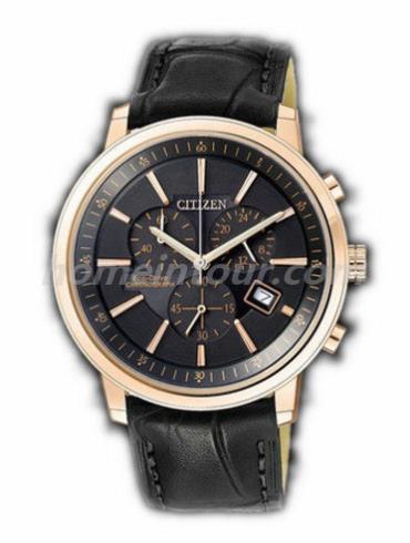 西铁城AT0496-07E男表光动能系列-黑色表带/表径40mm