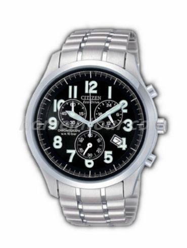 西铁城AT0371-53F男表光动能系列-银色表带/表径39mm