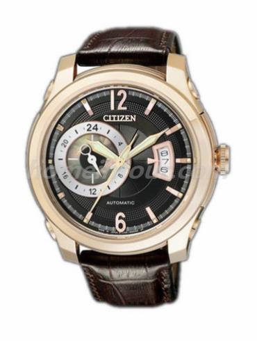 西铁城NP3013-01E男表机械系列-棕色表带/表径43mm