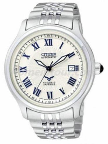 西铁城NJ2166-55B男表机械系列-银色表带/表径42mm