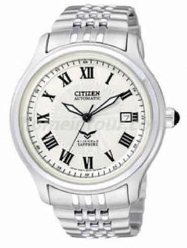 西铁城NJ2166-55A男表机械系列-银色表带/表径42mm