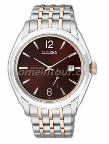 西铁城NJ0064-56W男表机械系列-间金色表带/表径40mm