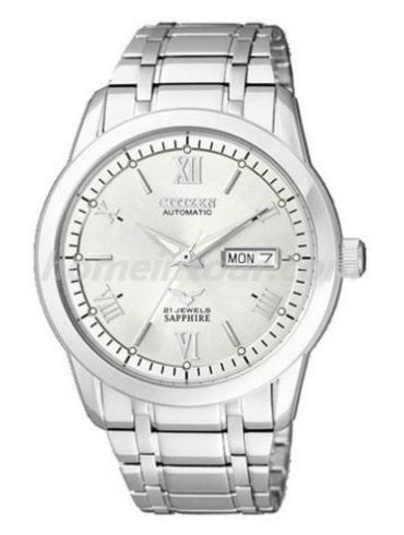 西铁城NH8290-59BB男表机械系列-银色表带/表径40mm