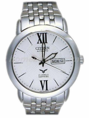 西铁城NH8260-68AB男表机械系列-银色表带/表径40mm