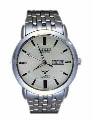 西铁城NH8260-50AB男表机械系列-银色表带/表径40mm