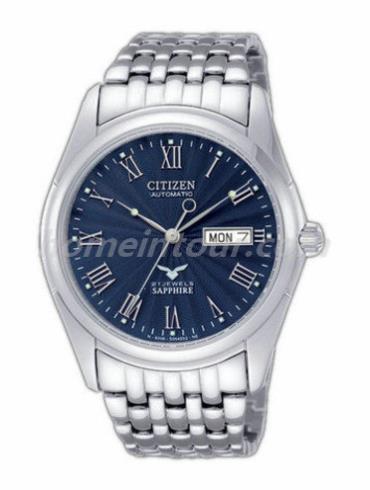 西铁城NH8240-57LB男表机械系列-银色表带/表径39mm