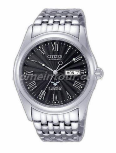 西铁城NH8240-57EB男表机械系列-银色表带/表径39mm