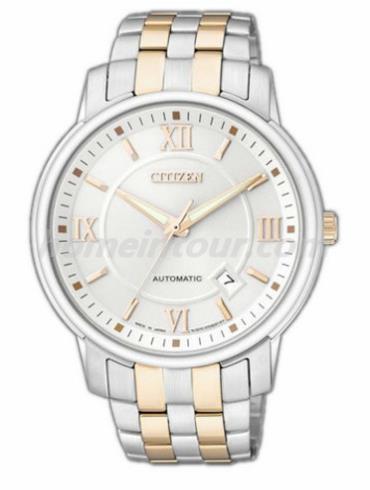 西铁城NB0010-67A男表机械系列-间金色表带/表径41mm