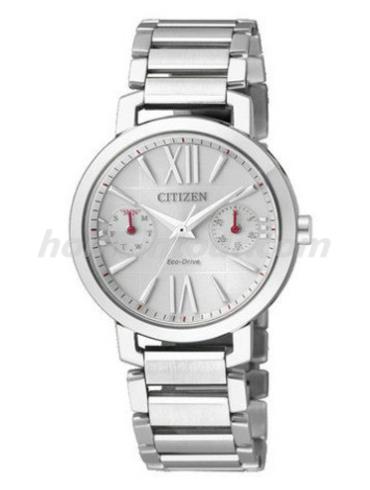 西铁城FD1000-57A女表光动能系列-银色表带/表径31mm