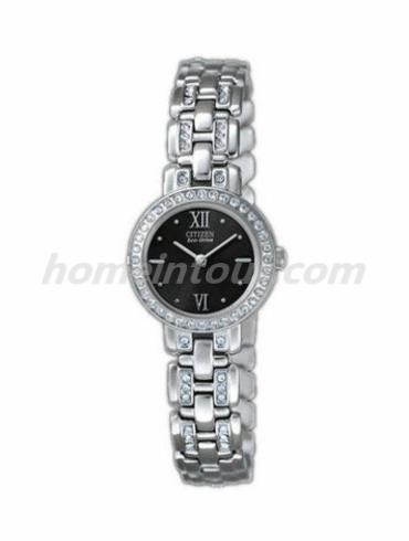 西铁城EW9145-55E女表光动能系列-银色表带/表径21mm