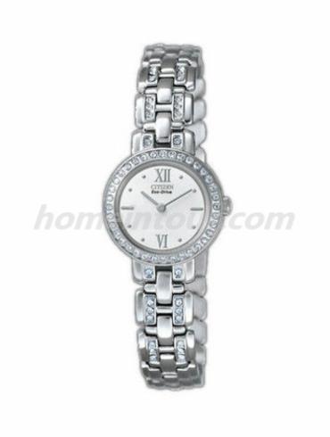 西铁城EW9145-55A女表光动能系列-银色表带/表径21mm