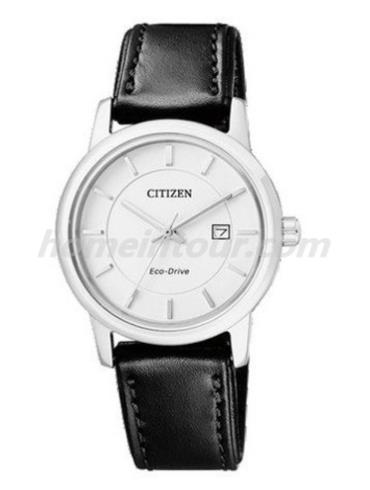 西铁城EW1560-06A女表光动能系列-红色表带/表径31mm