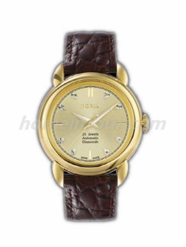 时度D115KCM男表复古系列-棕色表带/表径40mm