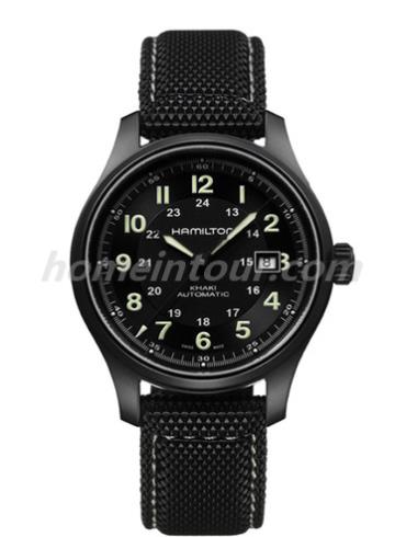 汉米尔顿H70575733男表卡其系列-黑色表带/表径42mm
