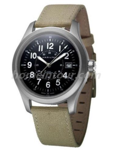 汉米尔顿H69519933男表卡其系列-绿色表带/表径40mm