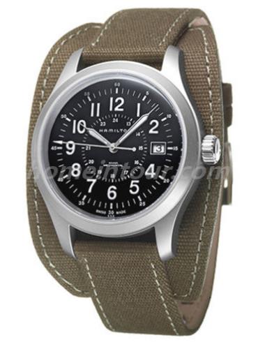 汉米尔顿H69519333男表卡其系列-绿色表带/表径40mm