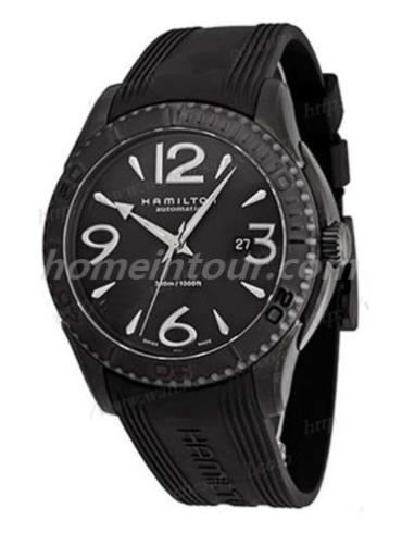 汉米尔顿H37785385男表美国经典海洋系列-黑色表带/表径46mm
