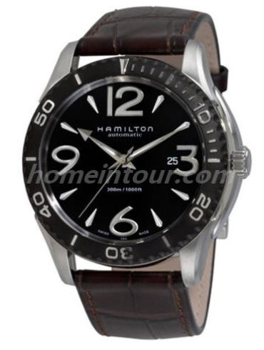 汉米尔顿H37715535男表美国经典海洋系列-深棕色表带/表径46mm